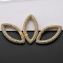 Pendants Accessories Open Oval Shape CZ Micro Pave Brass Clasps Hooks for Necklace Jewelry Making WXHY34356-KC 34*18MM CN