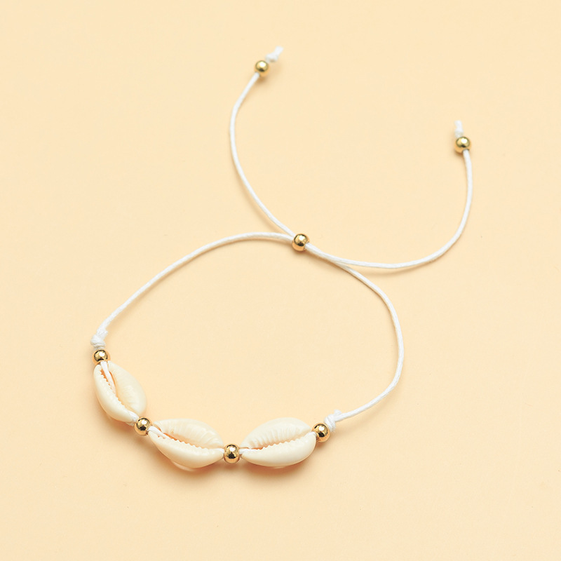 Beach Style Adjustable Handmade Woven Women Accessories Jewelry Bohemian Natural Shell Bracelet