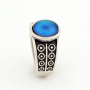 New Trendy Hot Sale Men and Women Antique Silver Plated Color Change Stone Mood Ring