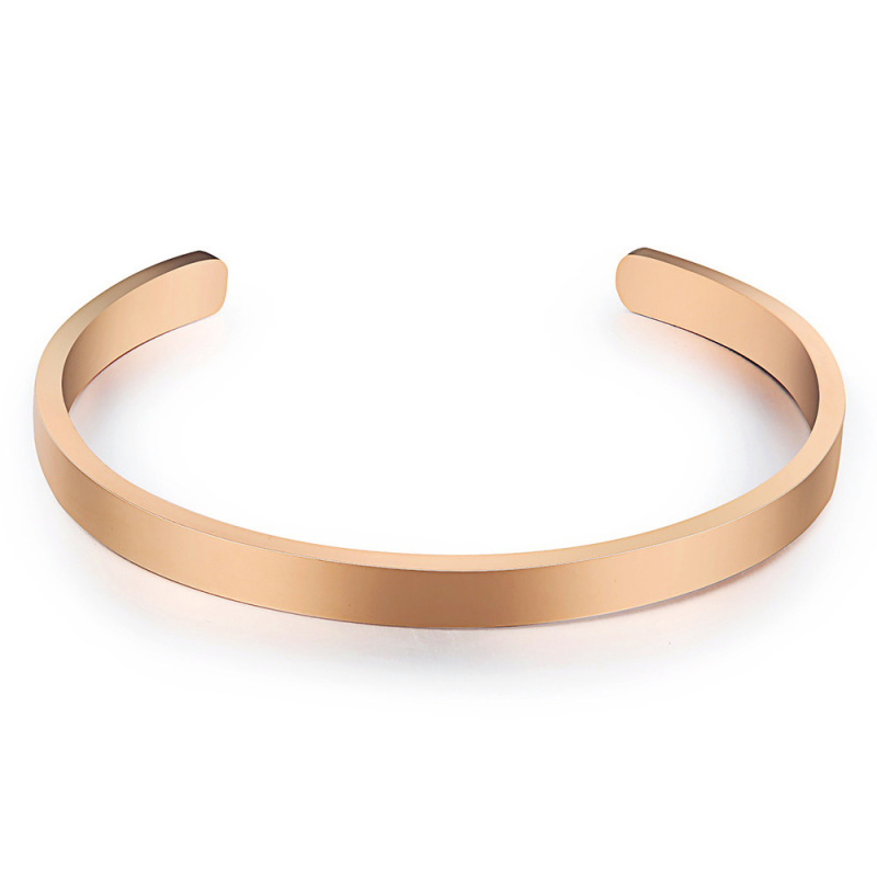 Luxury Trendy Custom Engraved Message Bracelets Gold Plated Stainless Steel Jewelry Bangle For Women