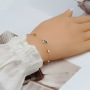 Fashion Turkish blue eyes bracelet adjustable devil eye friendship pearl cube evil eyes bracelet