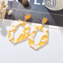 Minimalism Wholesale Jewelry Acrylic Resin Irregularly Geometric Round Fashion Drop Earrings