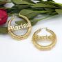 2021 Custom Wholesale Women Fashion Accessories Gold Plated Drop Ear Ring Stainless Steel Bamboo Style Hoop Earrings