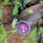 2021 Magic Mood Round Stone Necklace Color Change Pendant Necklace