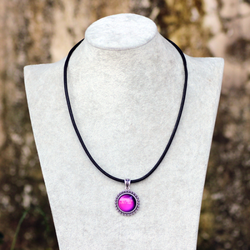 2021 Magic Mood Round Stone Necklace Color Change Pendant Necklace