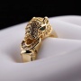 Trendy Clear Square CZ Micro Pave Gold Plating Leopard Adjustable Ring Zircon Fashion Ring Brass Pave Setting CLASSIC Animal
