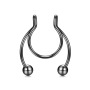 Spiritual Fake Septum Surgical Stainless Steel Wire Dangle Faux Non Piercing Double Hoop Clip On Horseshoe Bull Nose Ring Cuffs