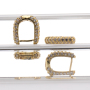 Hot Sale Popular Design Gold CZ Crystal Micro Pave Earrings Copper Ear Clip Earrings
