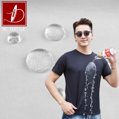 China factory waterproof  t shirt fabric cotton functional t-shirt fabric water repellent antifouling paint