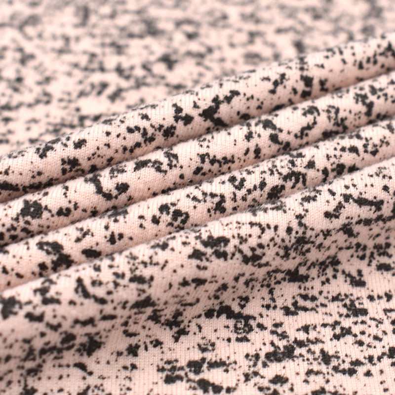 New fashion soft feeling polyester spandex printed fabric for garment