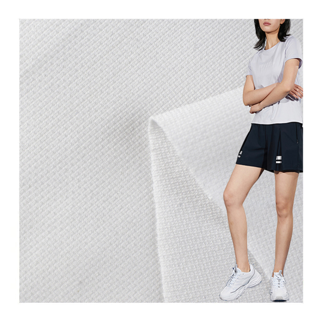 50D Dry fit wicking polyester spandex jersey knit mesh fabric quick dry for T-shit sportswear