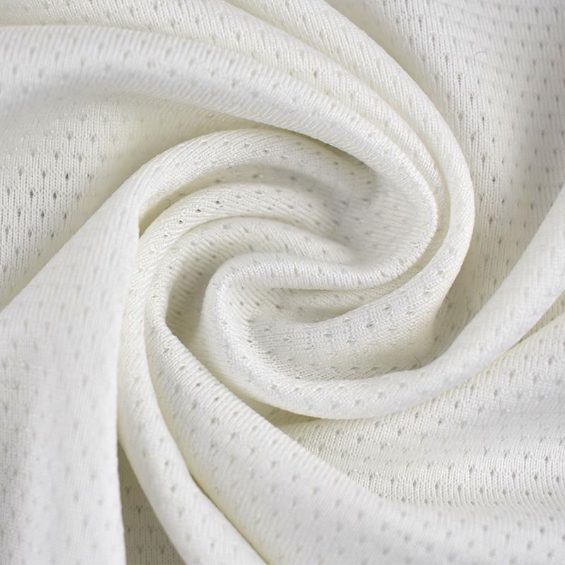 100% polyester single triangle mesh jacquard fabric for t shirt