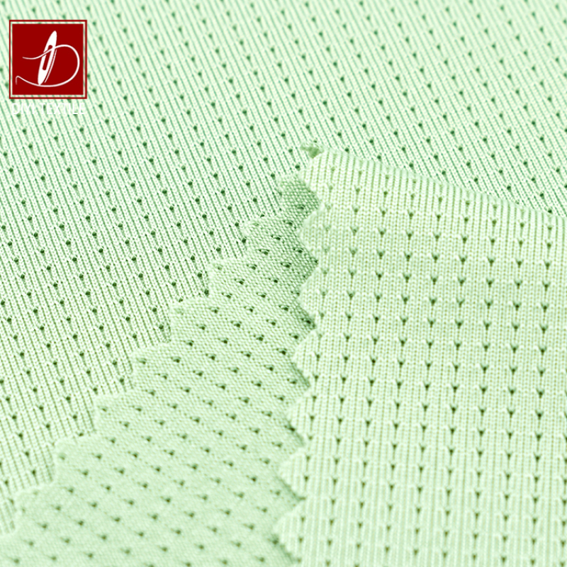 Quick dry polyester spandex mesh sport stretch fabric for breathable t shirt