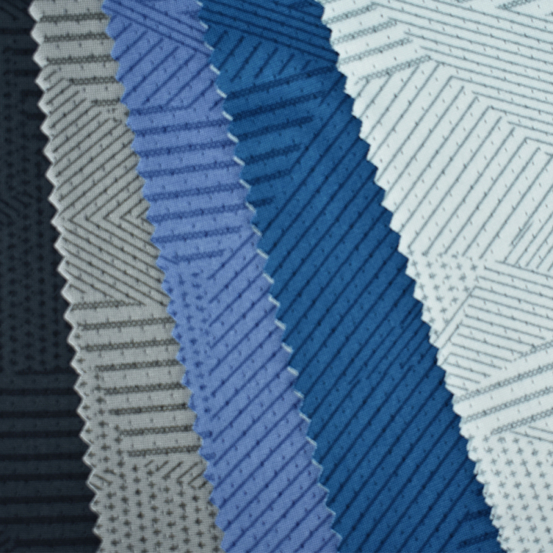 Breathable quick dry stretch spandex Polyester Bird eye printed Mesh Knitted Fabric For T-shirt
