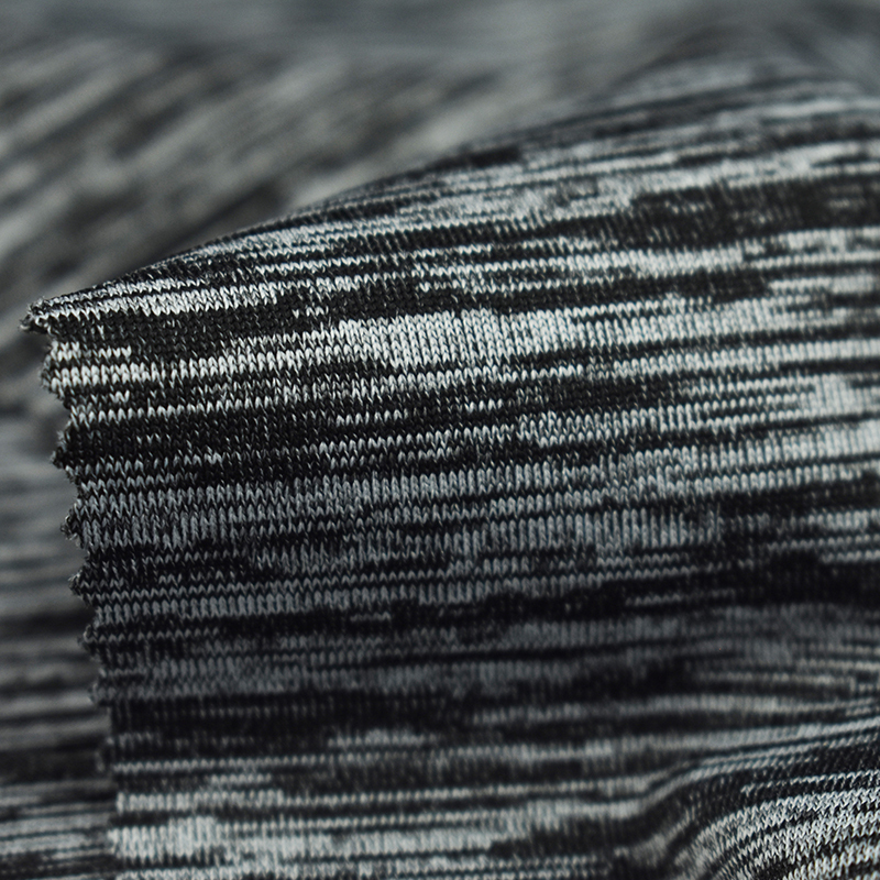 Shaoxing textile wholesale M10 yarn dyed gray t shirt fabric high elastic breathable for sports yoga wear