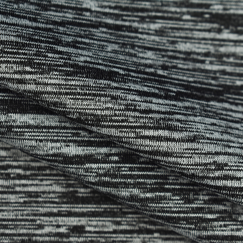 Shaoxing textile wholesale M10 yarn dyed gray t shirt fabric high elastic breathable for sports yoga wear