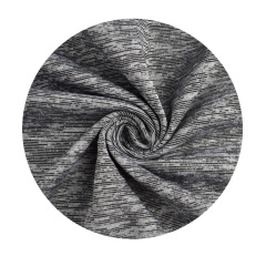 China supplier M08  yarn dyed gray polyester fabric for sport t-shirt yoga wear breathable dry fit