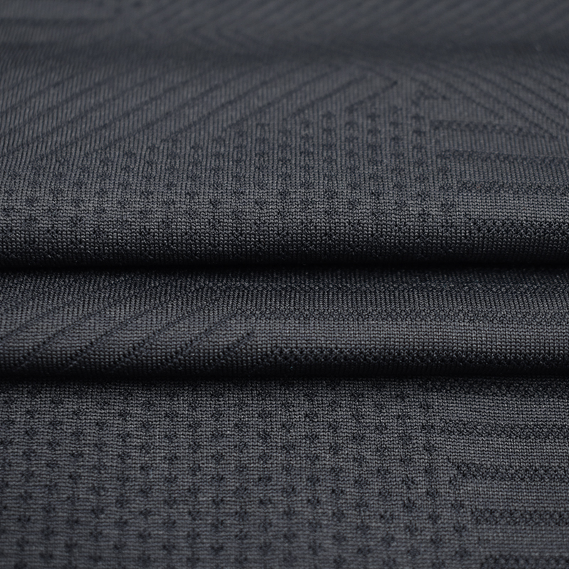 Textile single Jacquard 100 polyester spandex knit stretch fabric for Sport t-shirt