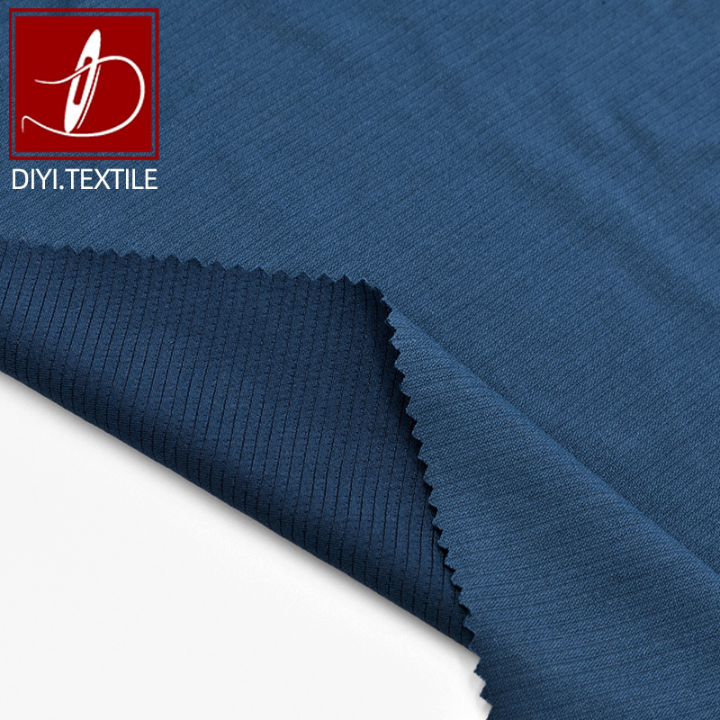 Double jersey stripe mesh 100% polyester fabric recycled t shirt sportswear