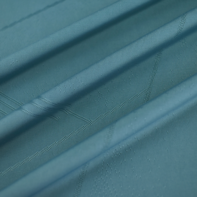 High stretch soft dyed 91% nylon 9% spandex lines single jacquard knitted fabric for sportswear