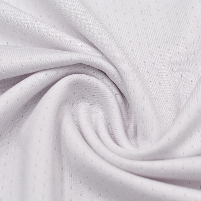 High quality cationic fabric mesh fish net eyelet polyester fabric for sportswear T-shirt yoga wear