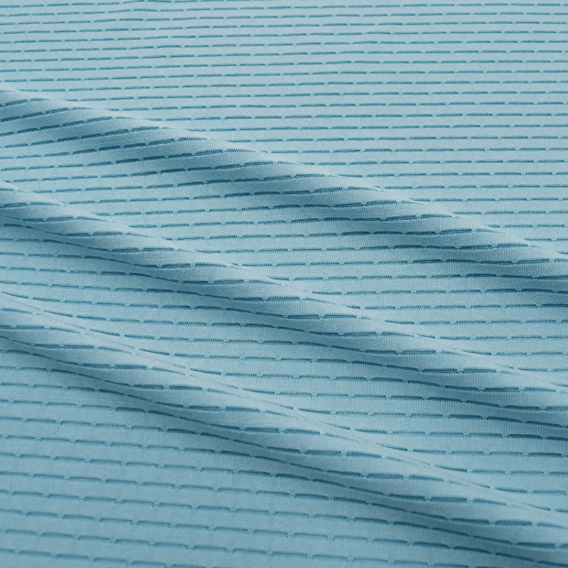 Quick drying breathable polyester jacquard knitted single jersey mesh fabric for Summer T-shirt yoga cloth