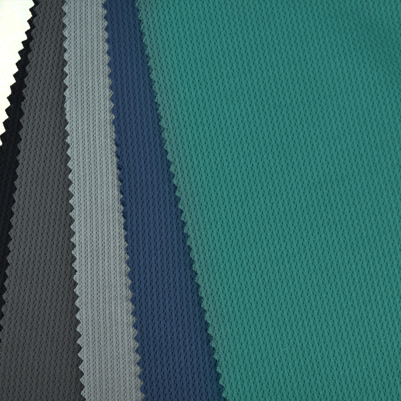 Wicking breathable 75/72 knitted 100% polyester bird eye mesh fabric for T-shirt 150gsm