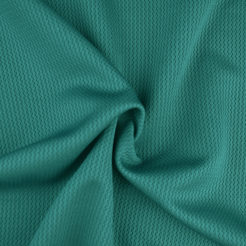 Wicking breathable 75/72 knitted 100% polyester bird eye mesh fabric for T-shirt 150gsm