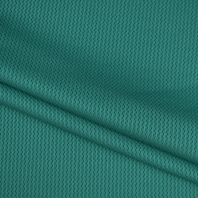 Wicking breathable 75/72 knitted 100% polyester bird eye mesh fabric for T-shirt 150gsm