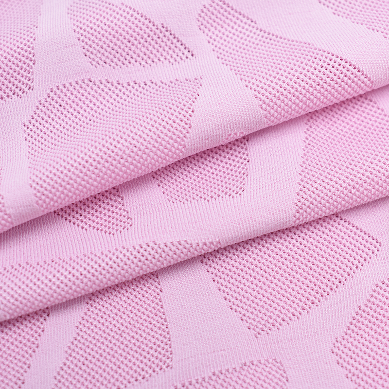 Factory single-side 100 Polyester stretch jacquard knit Fabric for Sports Shirt