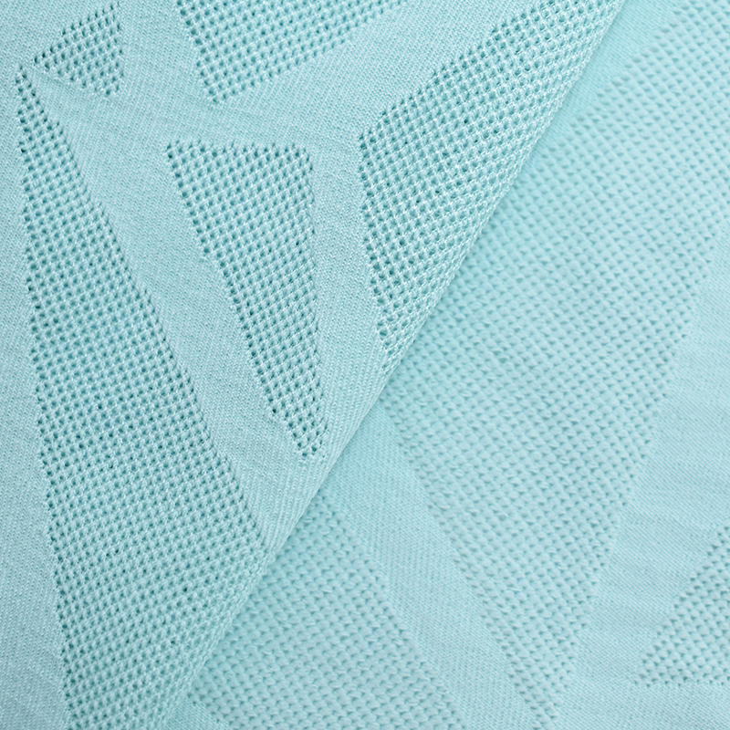 Factory single-side 100 Polyester stretch jacquard knit Fabric for Sports Shirt