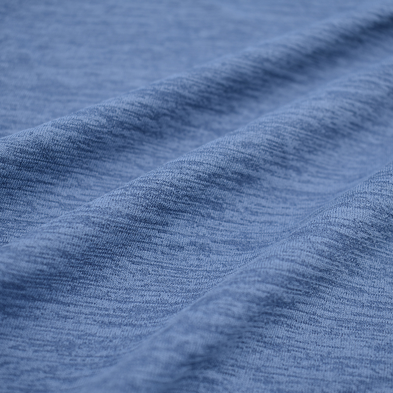 Skin friendly imitation hemp dry fit polyester stretch knitted jersey fabric for T-shirt home wear