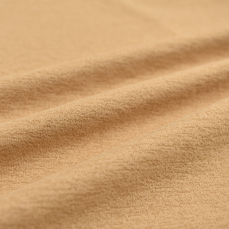 Skin friendly imitation hemp dry fit polyester stretch knitted jersey fabric for T-shirt home wear