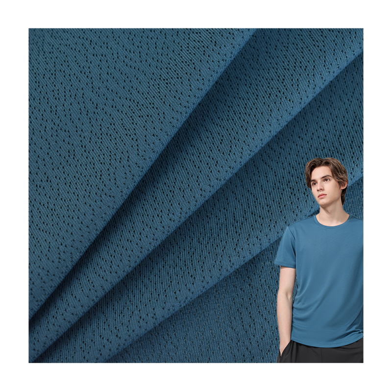 Knitted good stretch single jacquard nylon solid spandex fabric for T-shirt 165gsm