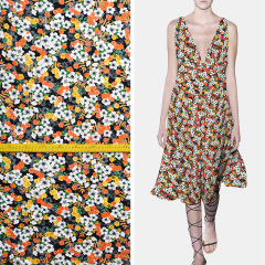 Stock 95% rayon viscose spandex  knitting digital  inkjet printed fabric for dress