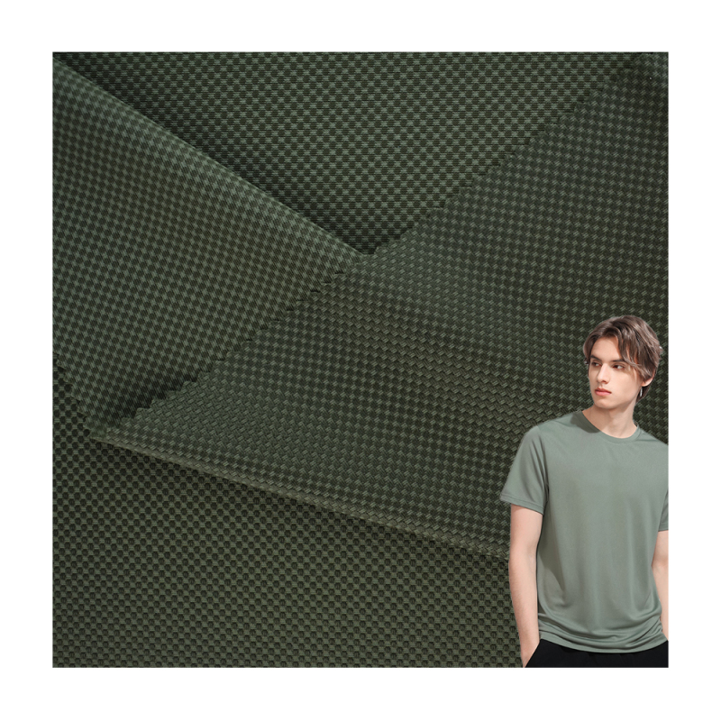 High elasticity double sides 81% nylon 19% spandex hive jacquard fabric for T-shirt 180gsm