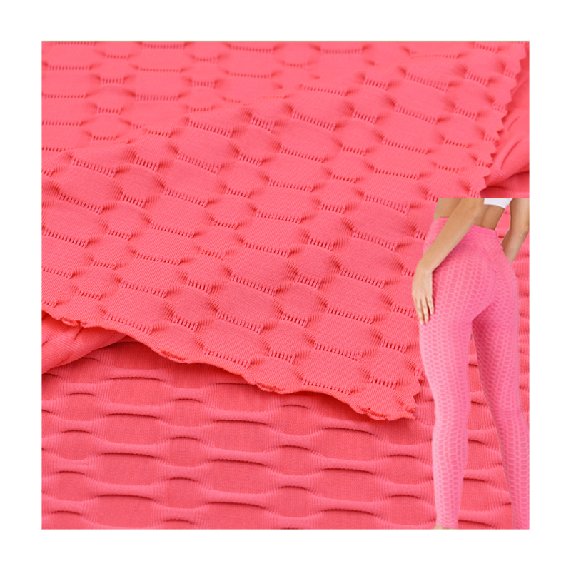 High sale cheap wicking and quick drying spandex polyester jacquard fabric for yoga pants