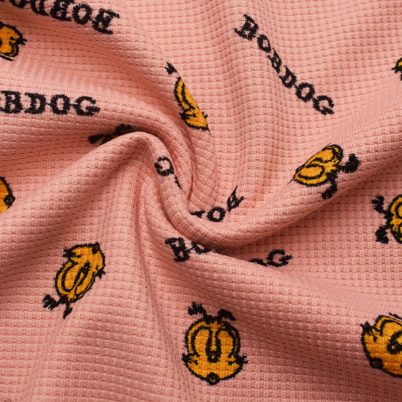 Hot sale multi-Colored dry fit 40S knit 100% polyester printed sweatshirt knitted waffle fabric for shirt pants