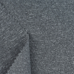textile manufacturers grey stretch polyester yarn dyed dry fit cationic spandex jersey knit fabric for t-shirts cloth