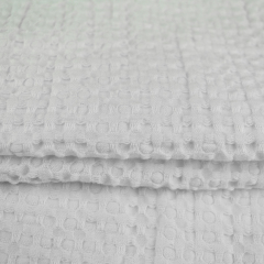 High quality solid dyed woven 26S 100% cotton waffle fabric for clothing dress 230gsm