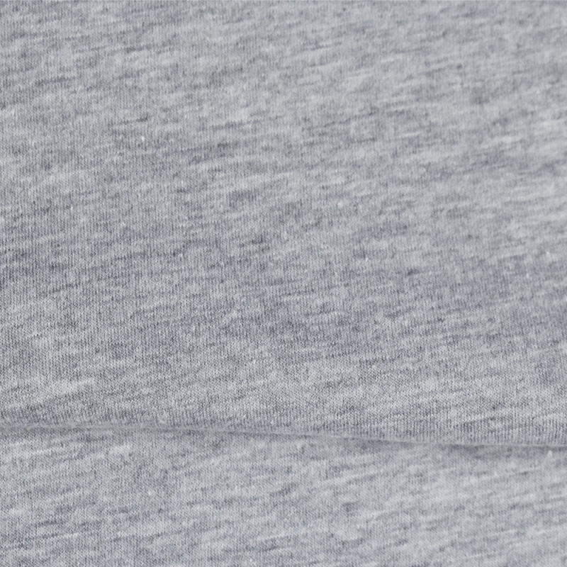 Cheap factory in stock 32S CVC 60 cotton 40 polyester knitted melange single jersey fabric for T-shirt