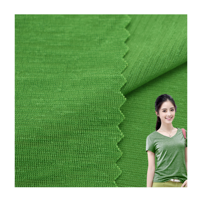 Breathable wrinkle style spandex polyester knitted doris fabric for lady dress
