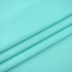High stretch soft 91% nylon 9% spandex double jacquard mesh knit fabric for T-shirt