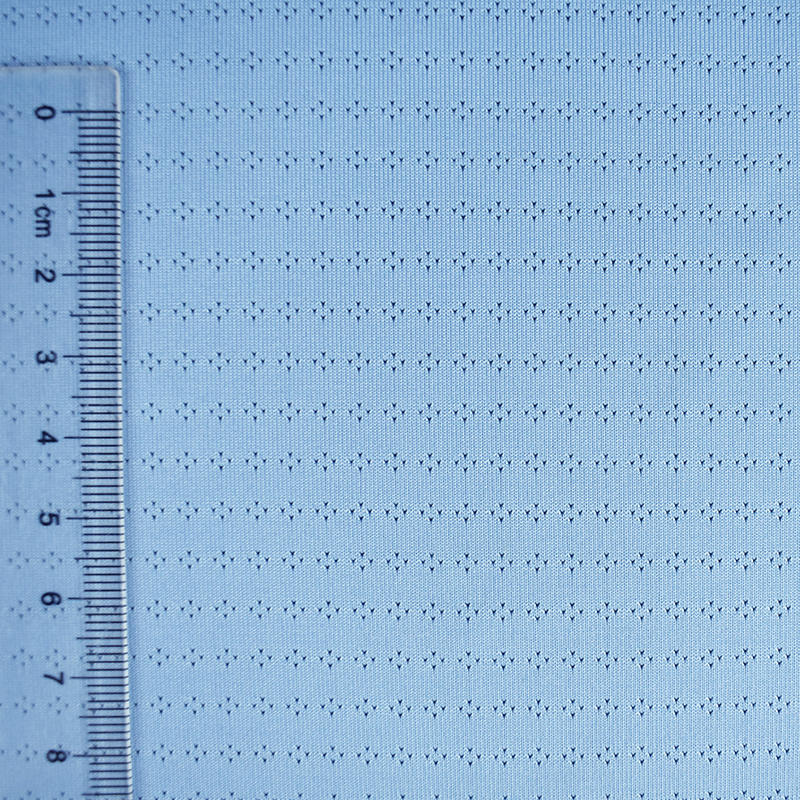 Ready goods wholesale fabric polyester spandex mesh single jacquard Quick dry fastness for T-shirt home wear