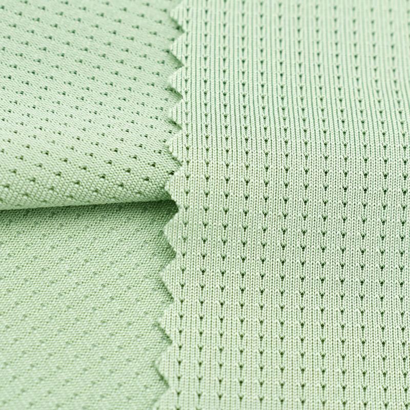 Breathable recycled quick dry polyester spandex mesh sport stretch fabric for t shirt