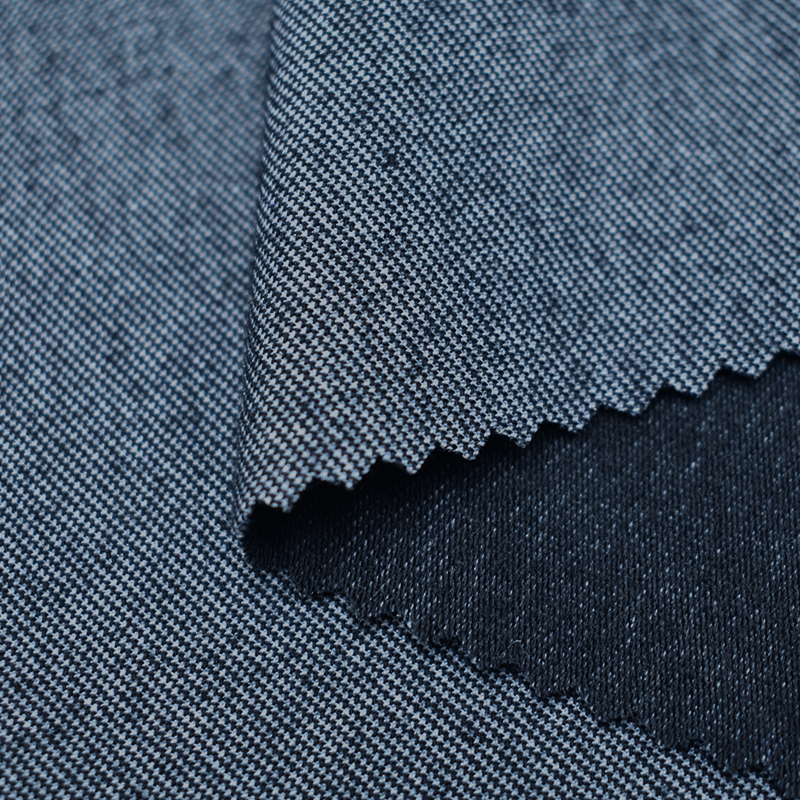 High elasticity textile Cotton like knitted jeans like Polyester spandex fabric for pants jacket