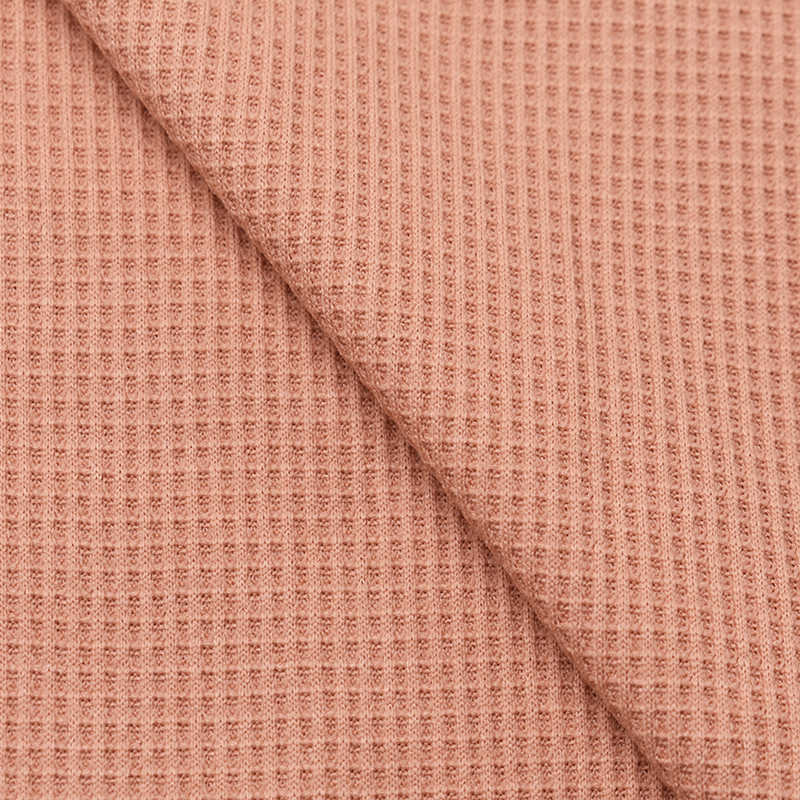 Cheap Anti-pilling colorful solid plain knitted polyester waffle fabric for T-shirt oekotex ready to ship