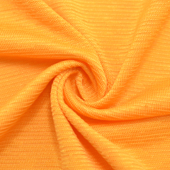 Slub style single hemp wrinkle polyester spandex knit Doris fabric for bottomed wear