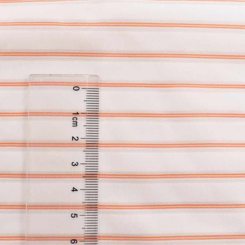 High elasticity cool feeling nylon spandex jacquard stripe knitted zurich fabric for bottoming shirt