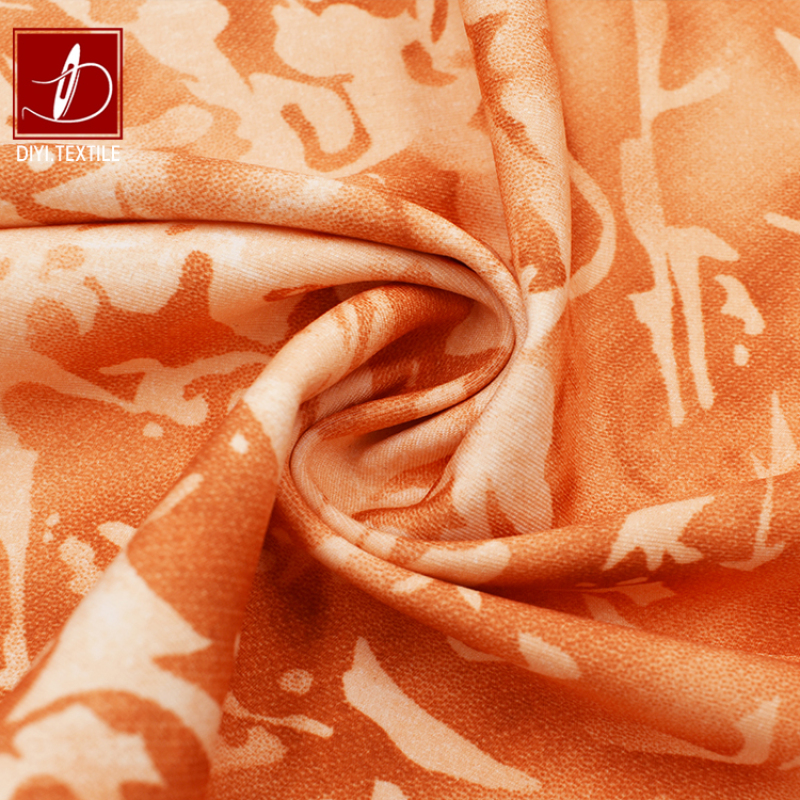 High stretch printed polyester elastane yoga wear fabric 4 way stretch  lululemon